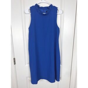41 Hawthorn‎ Brynne Ruffle Neck Shift Dress Cobalt Blue Medium